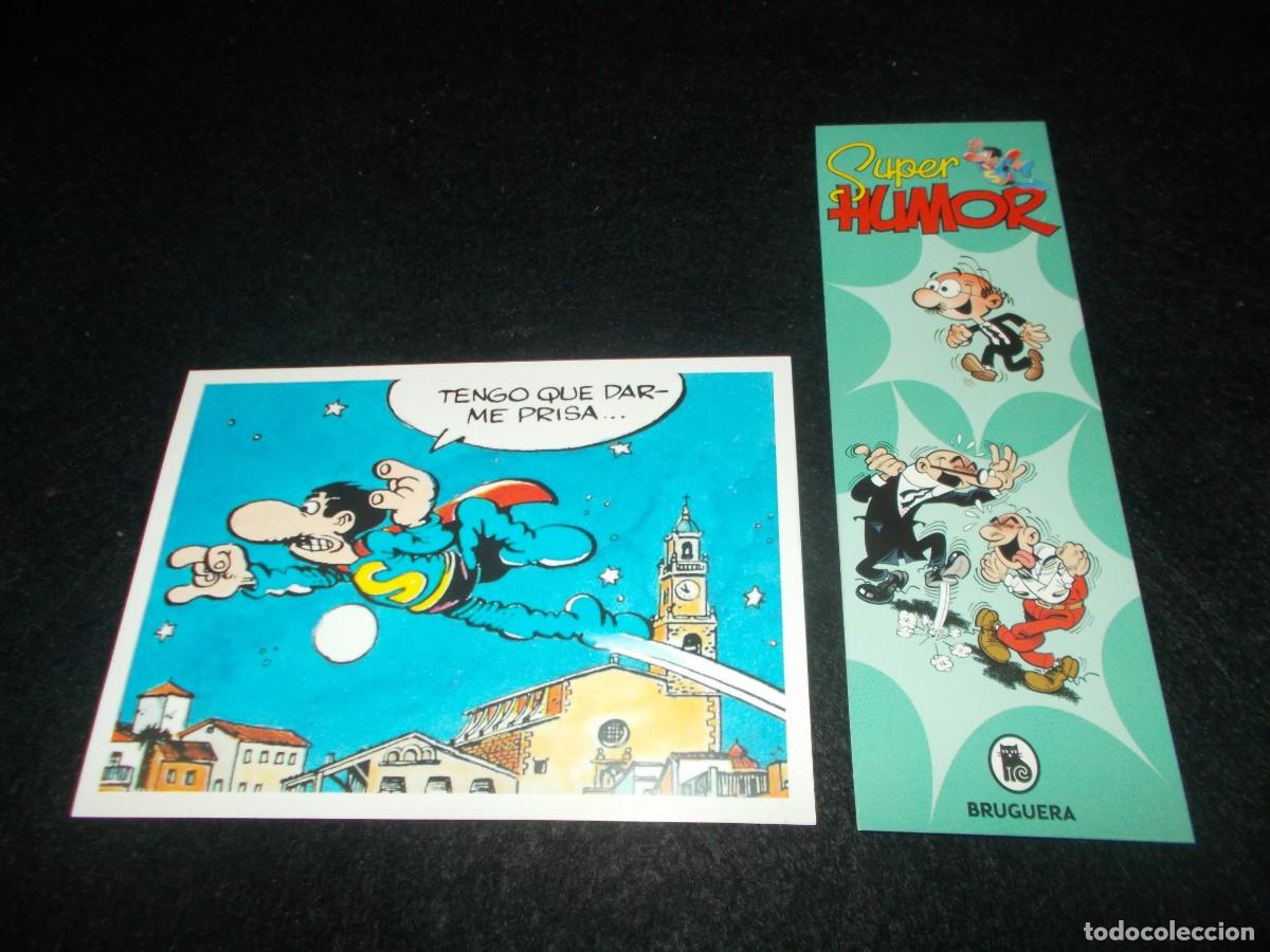 C&oacute;mics: Tarjeta Postal y Marcap&aacute;ginas de SUPERLOPEZ Super Lopez. Bruguera Comic Mortadelo Humor