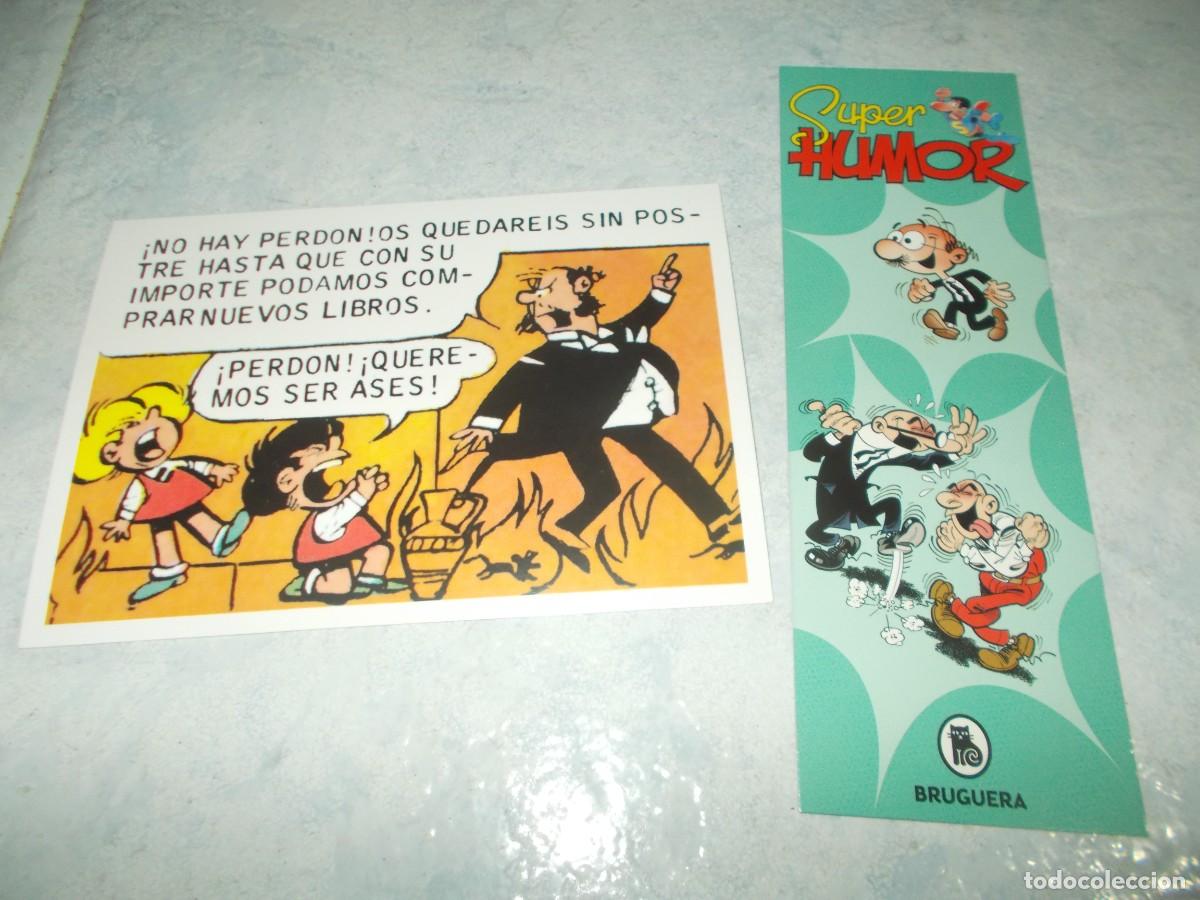 C&oacute;mics: Tarjeta Postal de ZIPI Y ZAPE y Marcap&aacute;ginas Bruguera Comic Super Humor Mortadelo