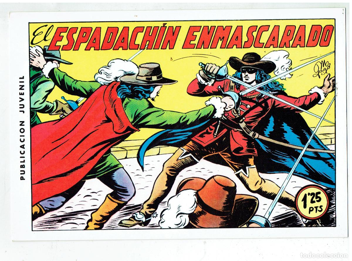 C&oacute;mics: FICHA TAMA&Ntilde;O CUARTILLA DE: ESPADACH&Iacute;N ENMASCARADO. PORTADA N&ordm; 1. (Z/34.1)