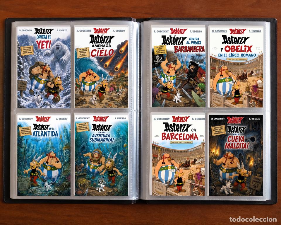 C&oacute;mics: Coleccion de 18 postales de portadas de comics de Asterix ineditas