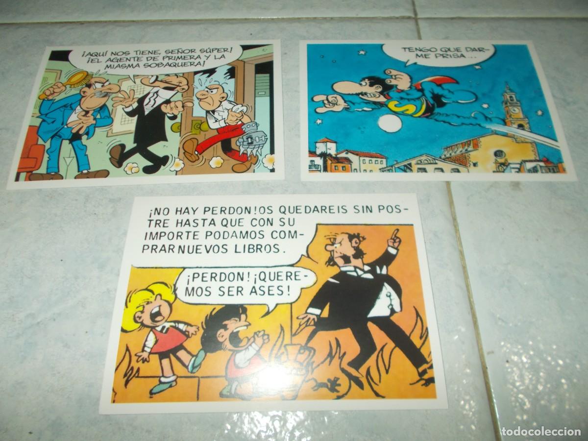 C&oacute;mics: 3 Tarjeta Postal BRUGUERA Mortadelo y Filem&oacute;n, Superlopez Super Lopez, Zipi y Zape. Comic