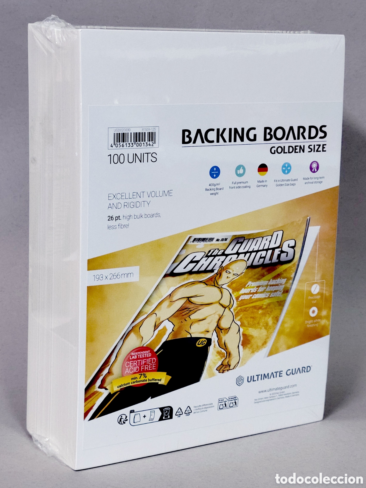 C&oacute;mics: TAPAS DURAS CARTON ULTIMATE GUARD BACKING BOARDS CURRENT GOLDEN SIZE 400g GRAMAJE COMICS 193x266mm