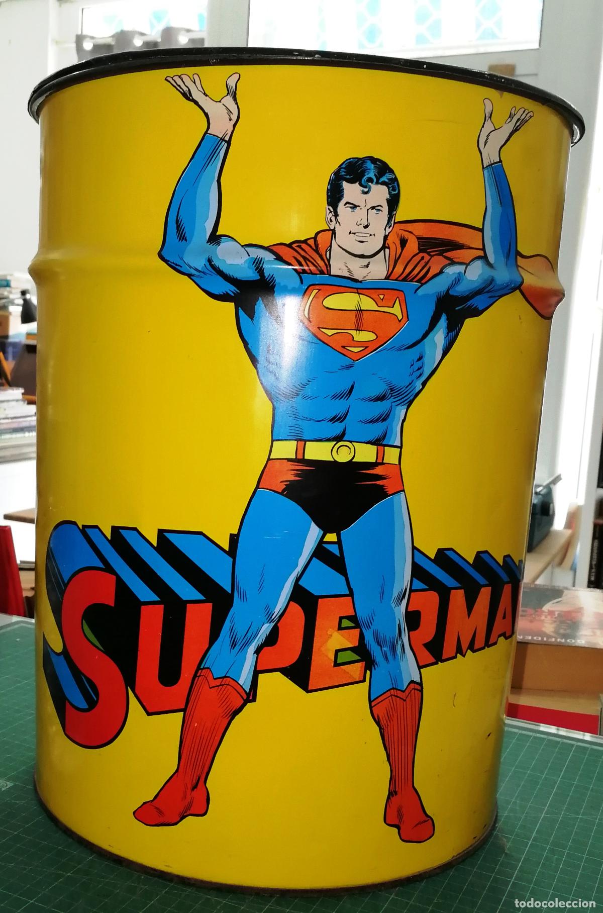 C&oacute;mics: PAPELERA, CUBO. CHAPA, LATA. SUPERMAN. CON TAPA / DC COMICS INC. - BALVI, a&ntilde;os 70-80