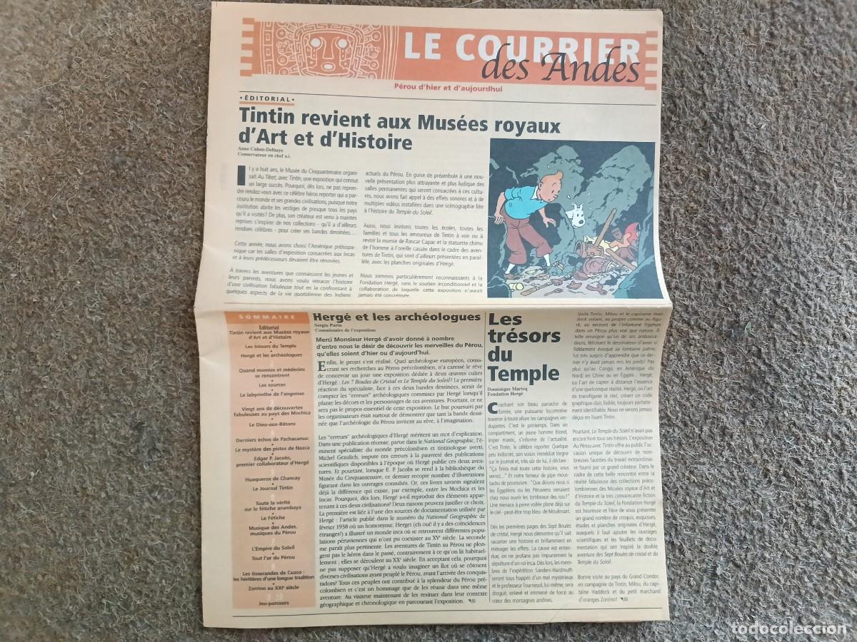 C&oacute;mics: Le Courrier des Andes. Peri&oacute;dico editado con ocasi&oacute;n de la exposici&oacute;n En Per&uacute; con Tint&iacute;n.