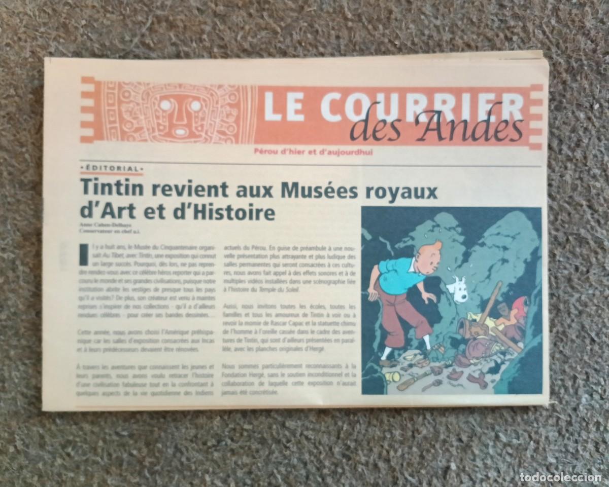 C&oacute;mics: Le Courrier des Andes. Peri&oacute;dico editado con ocasi&oacute;n de la exposici&oacute;n En Per&uacute; con Tint&iacute;n.