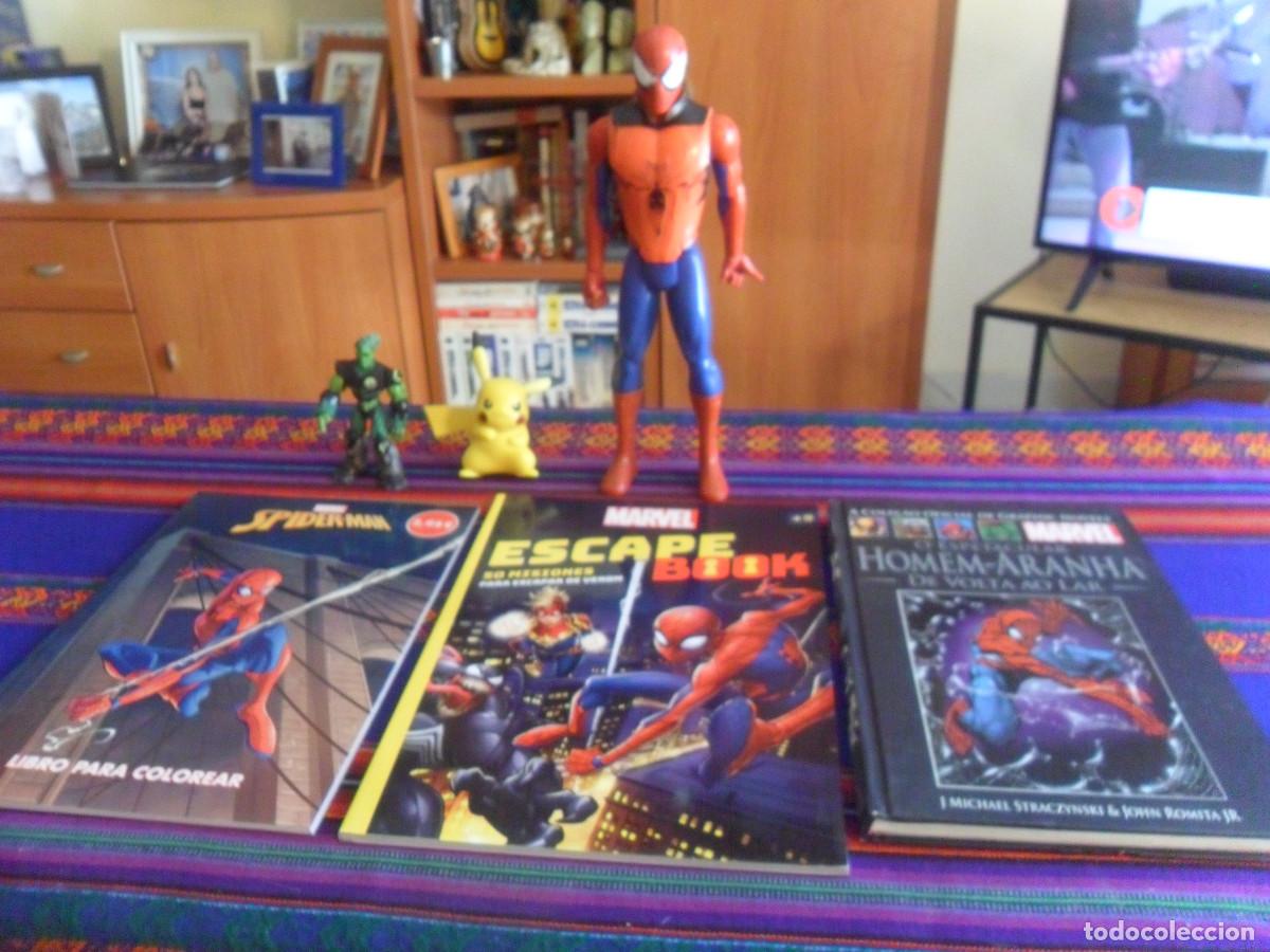 C&oacute;mics: FIGURA SPIDERMAN HASBRO, MARVEL ESCAPE BOOK, LIBRO COLOREAR, N&ordm; 21 PORTUGU&Eacute;S. REGALO PIKACHU GORMITI