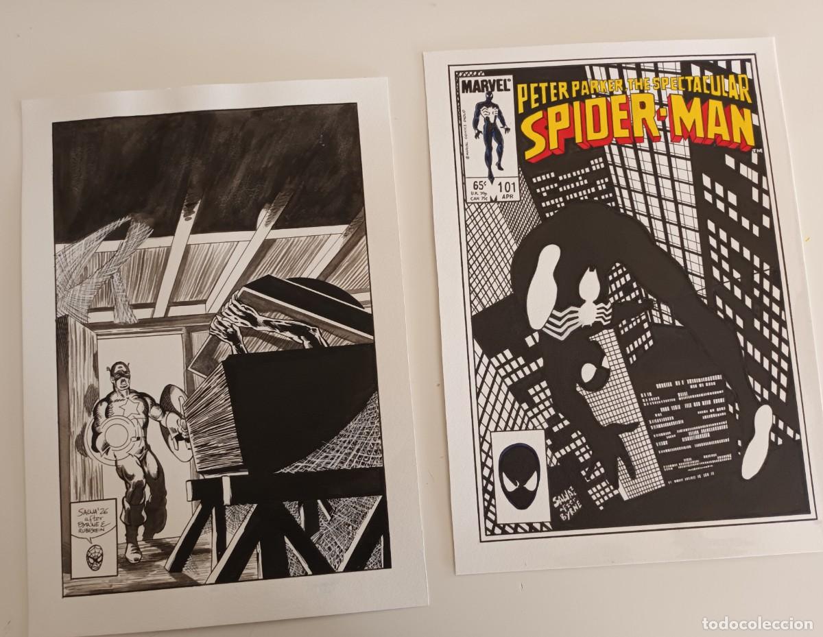 C&oacute;mics: 2 dibujos originales (recreaciones). Tama&ntilde;o A3