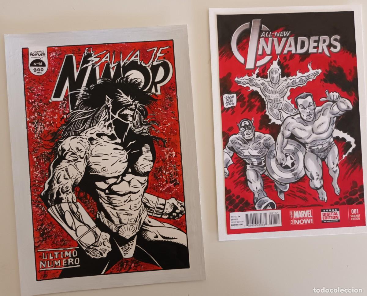 C&oacute;mics: 2 dibujos originales. Tama&ntilde;o A4 y comic-book