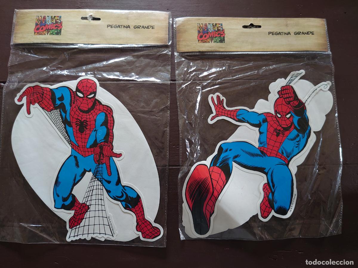C&oacute;mics: SPIDERMAN 4 PEGATINAS GRANDES EN BLISTER. MARVEL. A&Ntilde;O 2010.