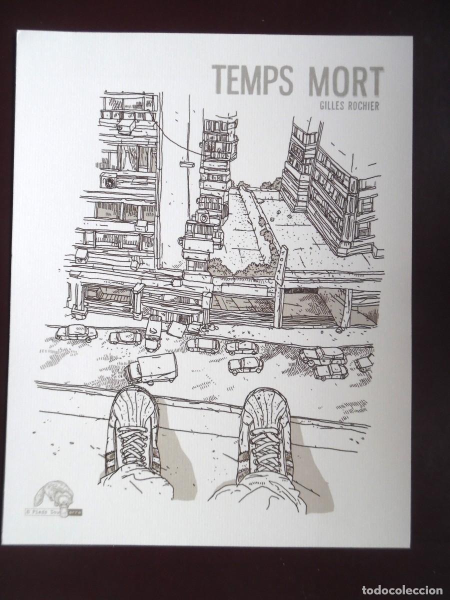 C&oacute;mics: Exlibris promocional del c&oacute;mic Temps mort, de Gilles Rochier (2017)