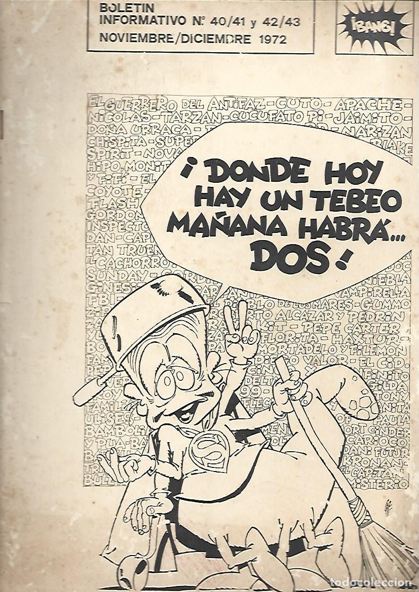 C&oacute;mics: Boletin informativo 40/41 y 42/43, 1972, Bang. Caja DA