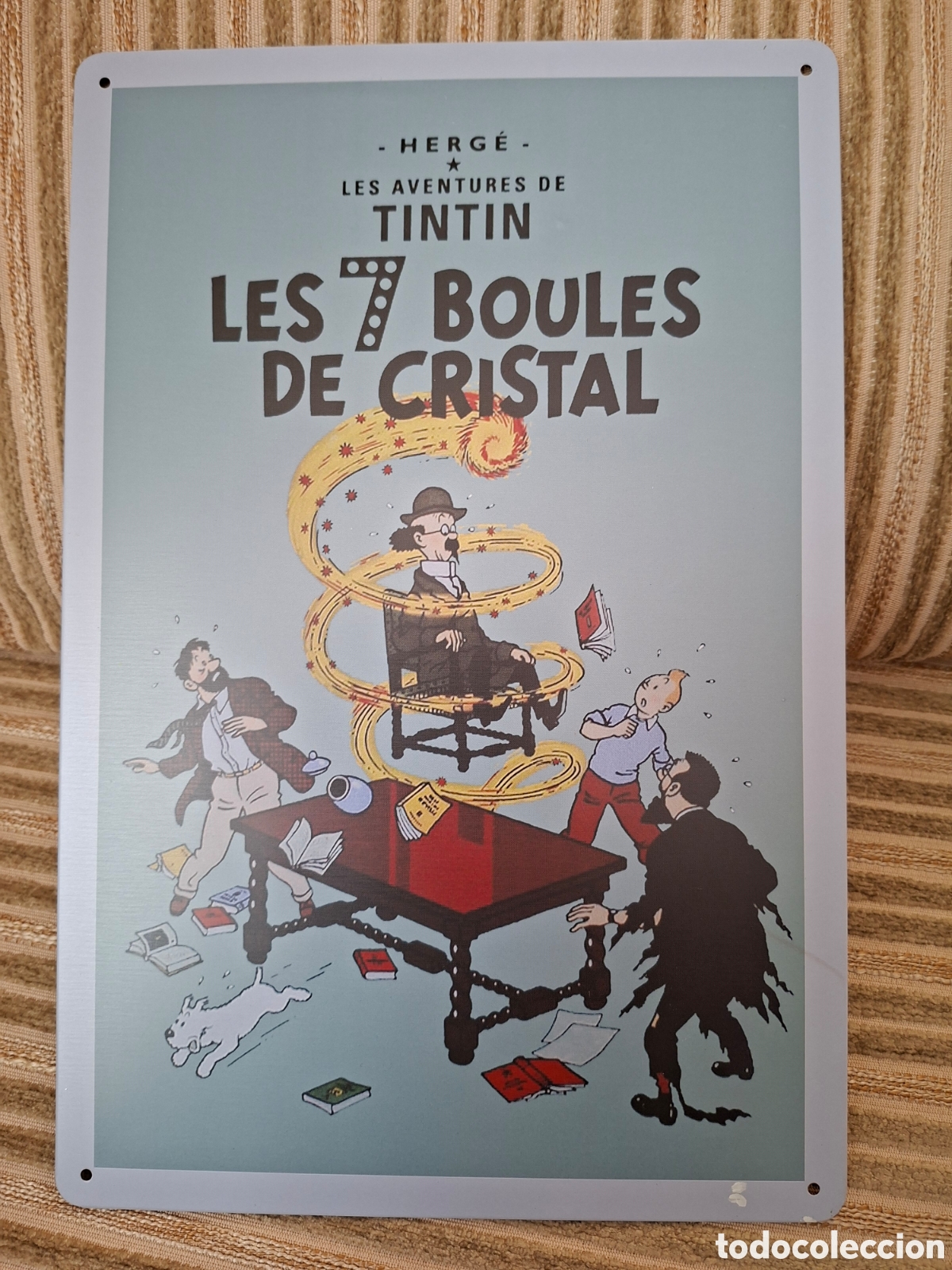Comics: CHAPA-CARTEL de TINTIN &rdquo;LES 7 BOULES DE CRISTAL&rdquo;