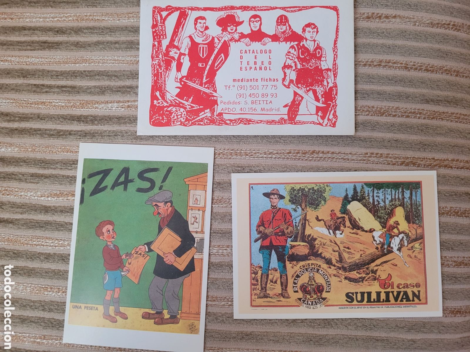 Comics : CATALOGO DEL TEBEO ESPA&Ntilde;OL, 2 FICHAS