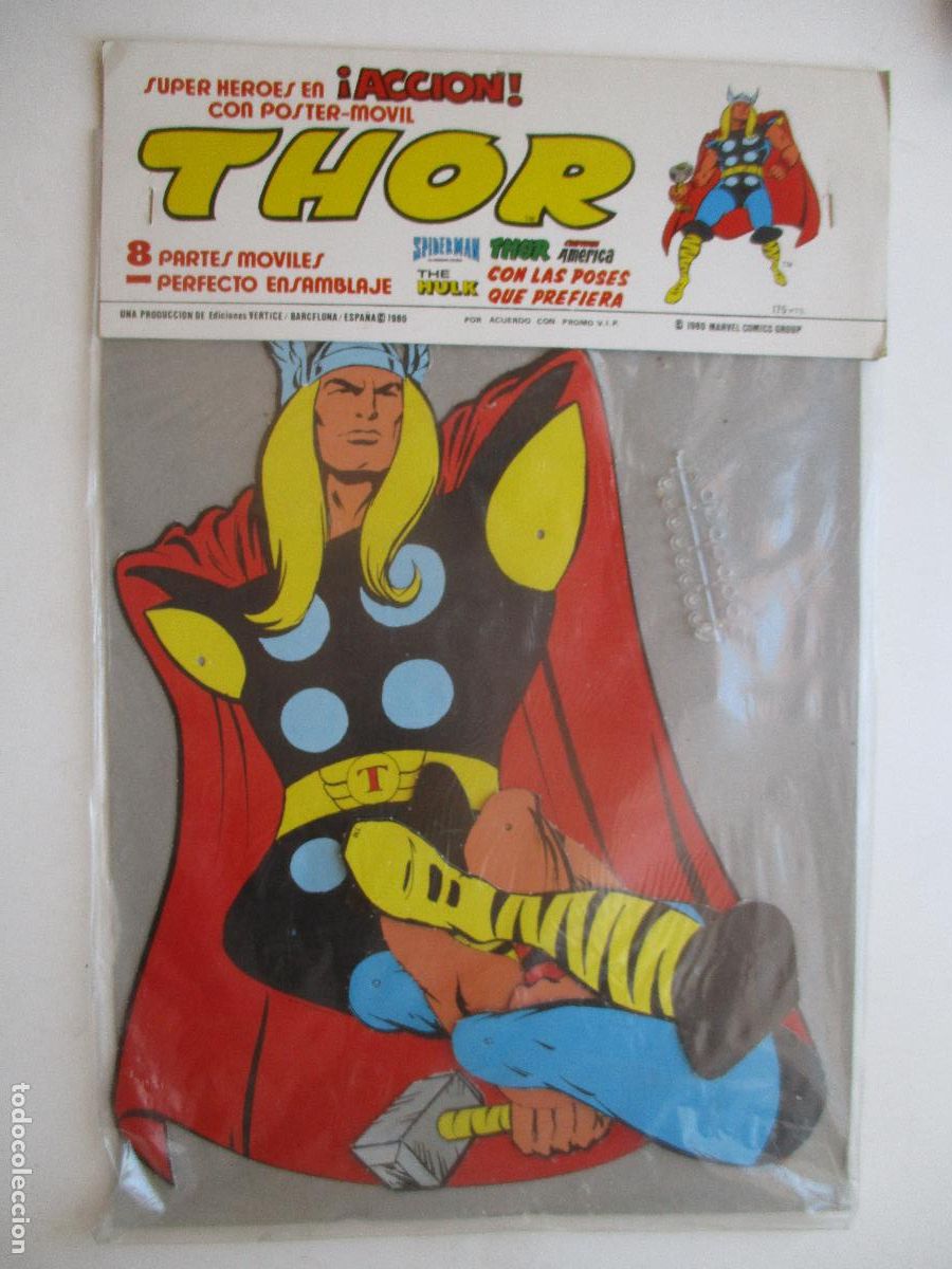 Comics: THOR, POSTER-M&Oacute;VIL; 8 PARTES M&Oacute;VILES. EDICIONES VERTICE 1980.