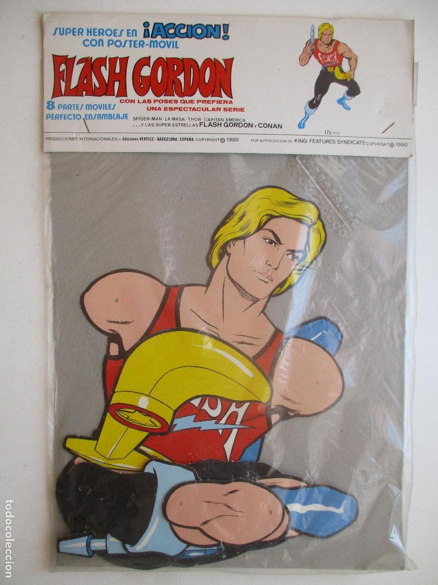 Comics: FLASH GORDON, POSTER-M&Oacute;VIL; 8 PARTES M&Oacute;VILES. EDICIONES VERTICE 1980.