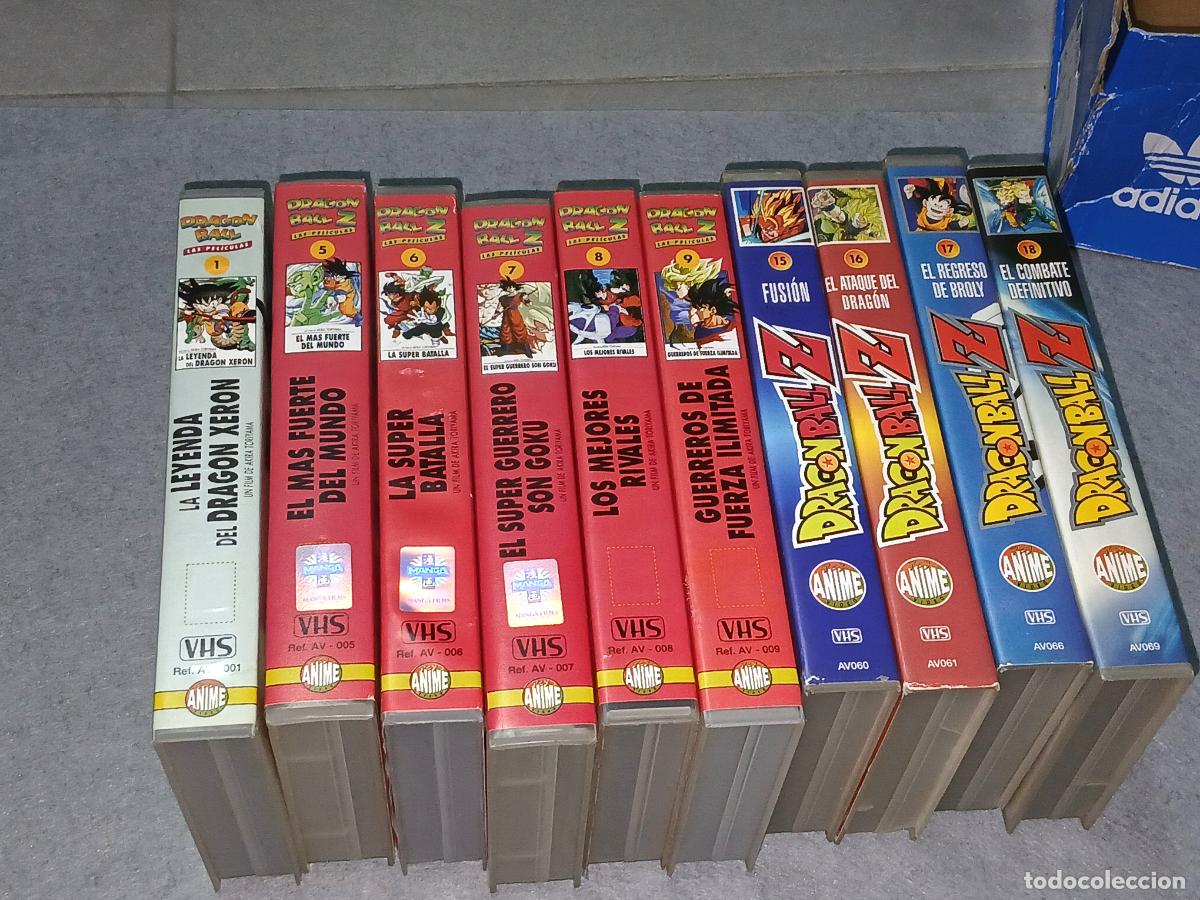 Comics : Vhs, colecci&oacute;n Dragon ball Z, lote 10 pel&iacute;culas Anime Video, a&ntilde;os 90