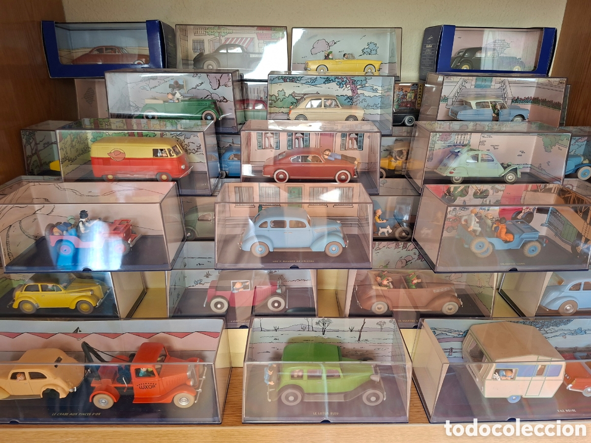 C&oacute;mics: COCHES DE TINTIN, coleccion completa 32 coches y fasciculos encuadernados