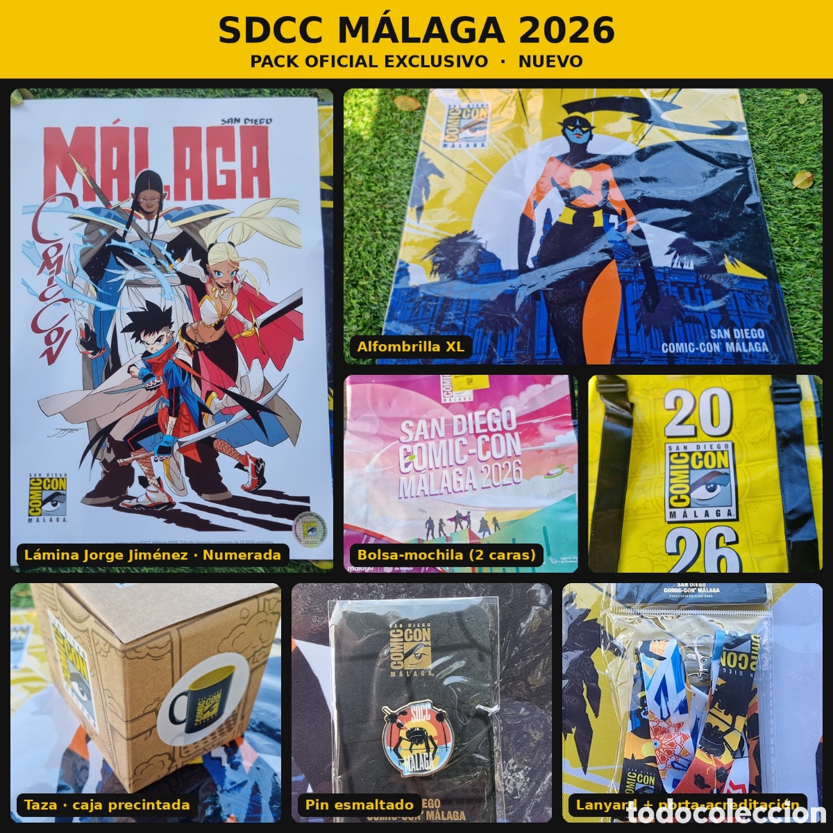 C&oacute;mics: Pack Comic-Con M&aacute;laga 2026: l&aacute;mina numerada Jorge Jim&eacute;nez, pin, taza, alfombrilla, lanyard