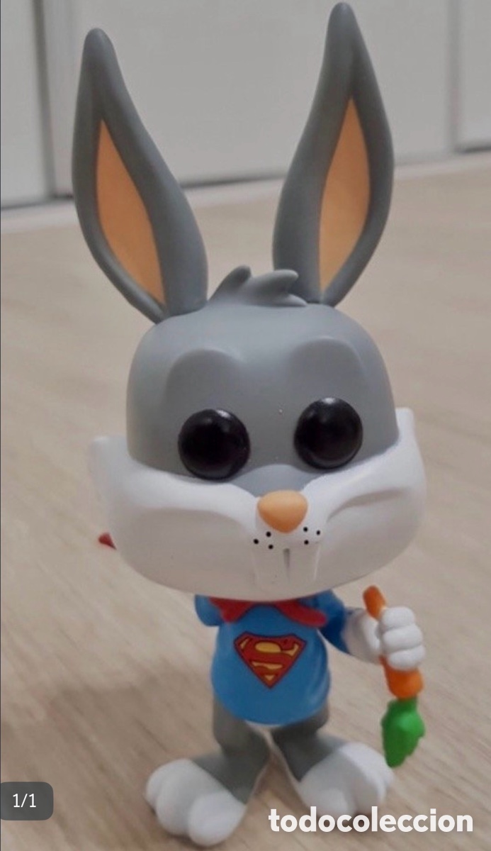 C&oacute;mics: Funko bugs bunny como superman, original warner bros looney tunes pop