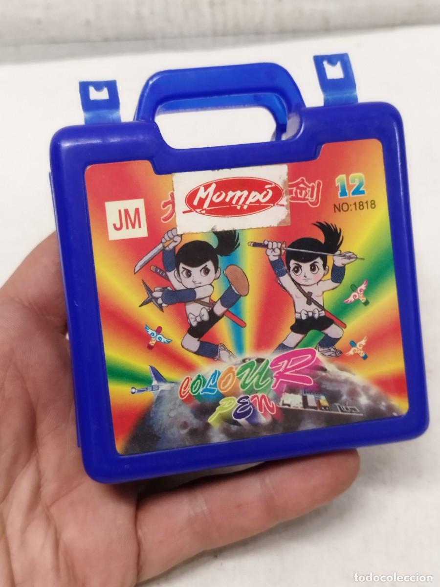 C&oacute;mics: Solo Estuche Vintage &rdquo;Momp&oacute;&rdquo; (N&ordm; 1818) Estilo Anime Ninja + 6 Rotuladores sin probar.