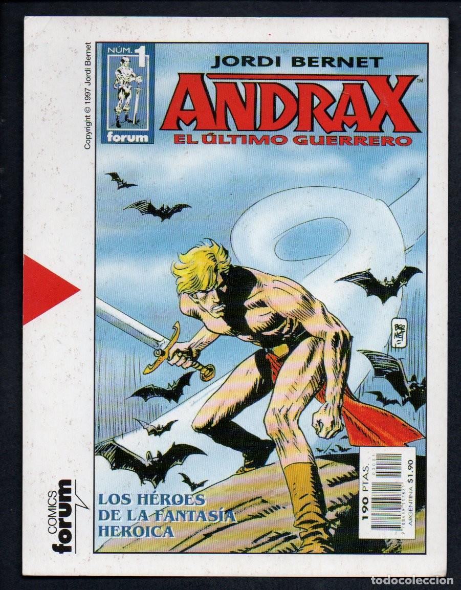 C&oacute;mics: POSTAL COMICS FORUM - ANDRAX, EL ULTIMO GUERRERO. JORDI BERNET 1997. 14 X 18,3 CM.