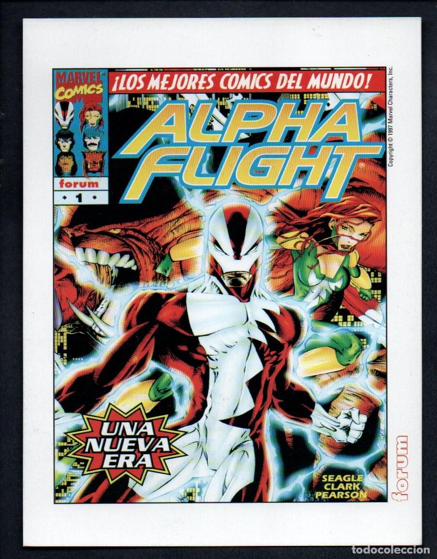 C&oacute;mics: POSTAL COMICS FORUM - ALPHA FLIGHT. MARVEL COMICS 1997. SEAGLE CLARK PEARSON. 14 X 18,3 CM. - Foto 1