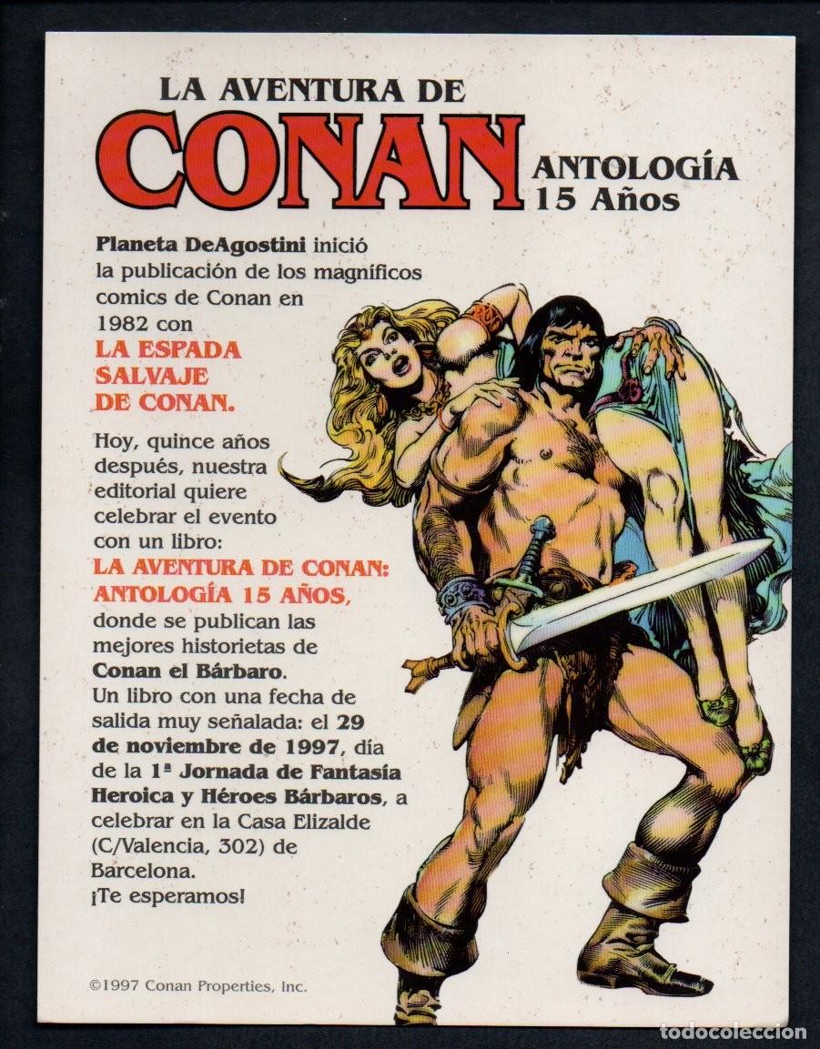C&oacute;mics: POSTAL, LA AVENTURA DE CONAN - ANTOLOGIA 15 A&Ntilde;OS. PLANETA DeAGOSTINI 1997. 14 X 18,3 CM.
