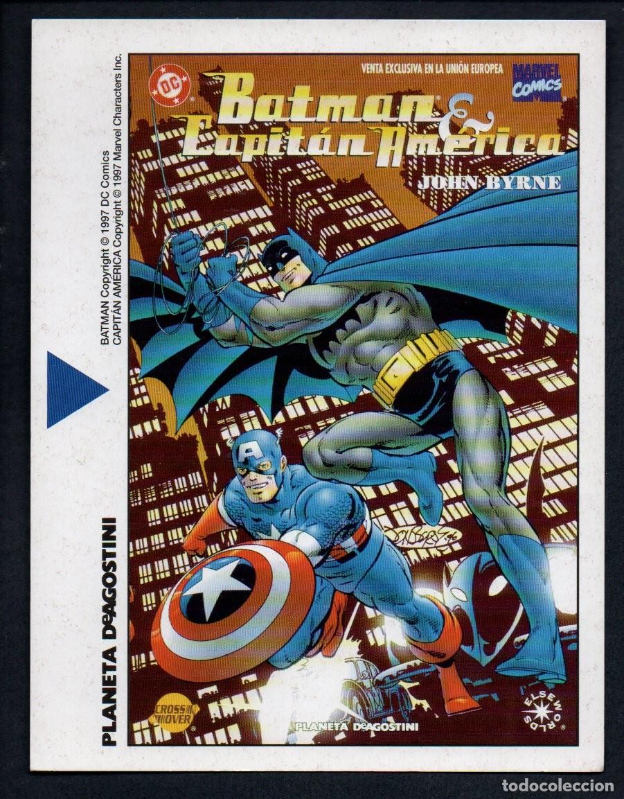 C&oacute;mics: POSTAL MARVEL COMICS, PLANETA DeAGOSTINI. BATMAN EN CAPITAN AMERICA. JOHN BYRNE. COPYRIGHT 1997