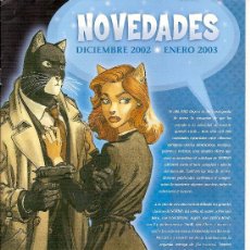 Cómics: BOLETÍN DE NOVEDADES DE NORMA EDITORIAL COMICS. DICIEMBRE 2002.. Lote 5205285