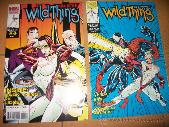 C&oacute;mics: LOTE 2 COMICS USA - WILD THING - #2 Y #4 - MARVEL - VENOM & SPIDERMAN - INGLES - Foto 1