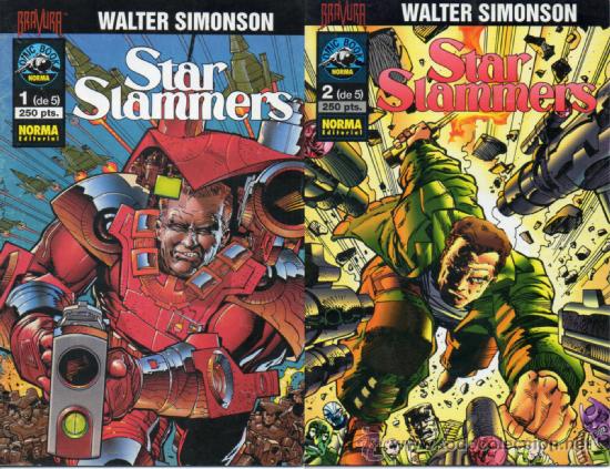 C&oacute;mics: LOTE DE 2 COMICS : STAR SLAMMERS N&ordm; 1 Y N&ordm; 2. NORMA ( WALTER SIMONSON ) - Foto 1