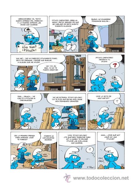 C&oacute;mics: C&oacute;mics. LOS PITUFOS 23. EL PITUFO REPORTERO - Estudio Peyo (Carton&eacute;) - Foto 3