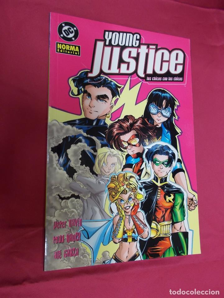 C&oacute;mics: YOUNG JUSTICE. LOS CHICOS CON LAS CHICAS. NORMA EDITORIAL. - Foto 1