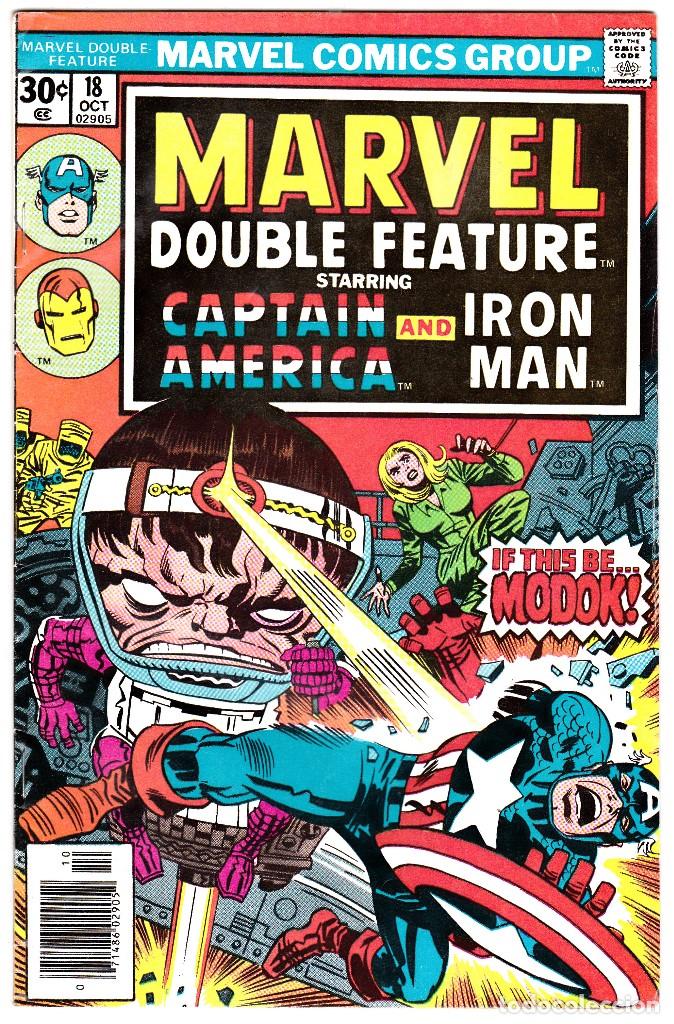 C&oacute;mics: Marvel Double Feature # 18 ( oct 1976 ) Captain America and Iron Man - Foto 1