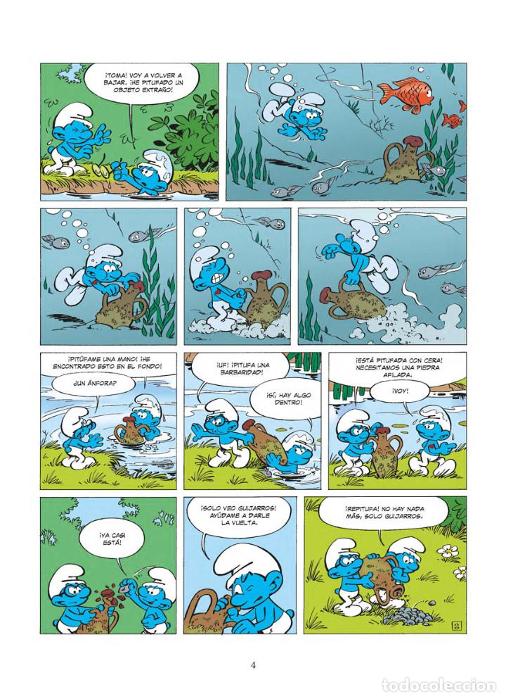 C&oacute;mics: C&oacute;mics. LOS PITUFOS 35. LOS PITUFOS Y EL MEDIO GENIO - Estudio Peyo (Carton&eacute;) - Foto 3