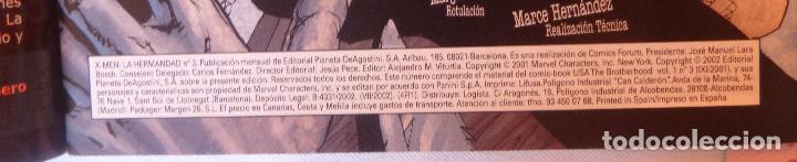 C&oacute;mics: 2 Comics La Hermandad,X-Men,3 y 7 de 9,Marvel,forum,2002 - Foto 3