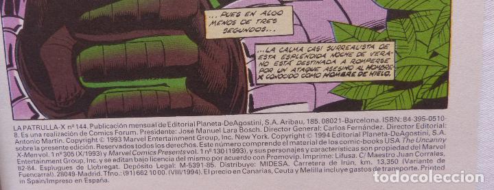 C&oacute;mics: Comic Patrulla X,N&ordm; 144,Marvel Comics,Forum,1994 - Foto 2