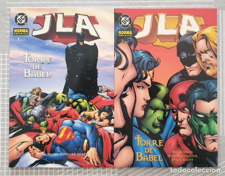 C&oacute;mics: JLA. LA TORRE DE BABEL. Completa 2 tomos 1&ordf; edici&oacute;n. Norma Editorial 2002 - Foto 1