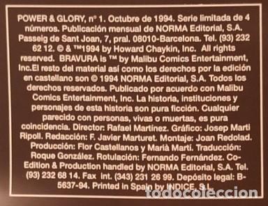 C&oacute;mics: POWER & GLORY - COLECCI&Oacute;N COMPLETA 4 NUMEROS HOWARD CHAYKIN - NORMA, EXCENTE ESTADO - Foto 7