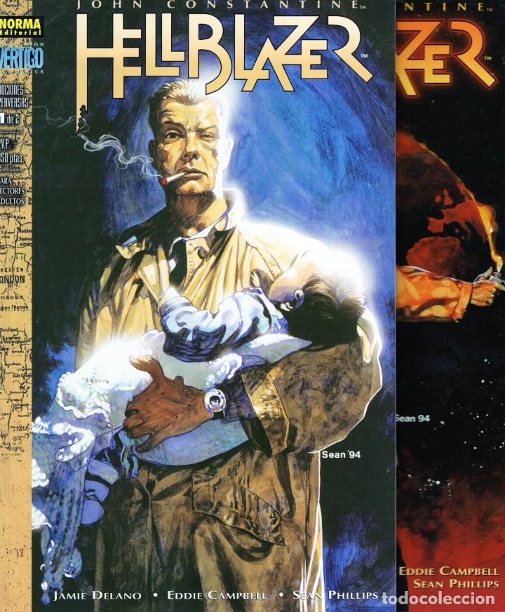 C&oacute;mics: HELLBLAZER NOCIONES PERVERSAS COMPLETA 1 Y 2 - COL. VERTIGO N&ordm; 104 Y 106 - NORMA - MUY BUEN ESTADO