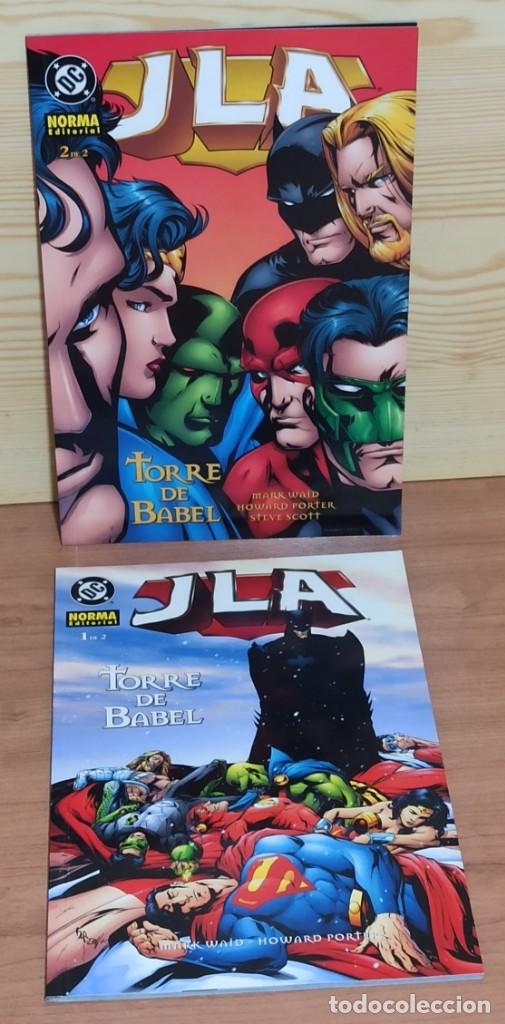 C&oacute;mics: JLA LA TORRE DE BABEL - COLECCI&Oacute;N COMPLETA 2 TOMOS - NORMA EDITORIAL DE KIOSKO. - Foto 2