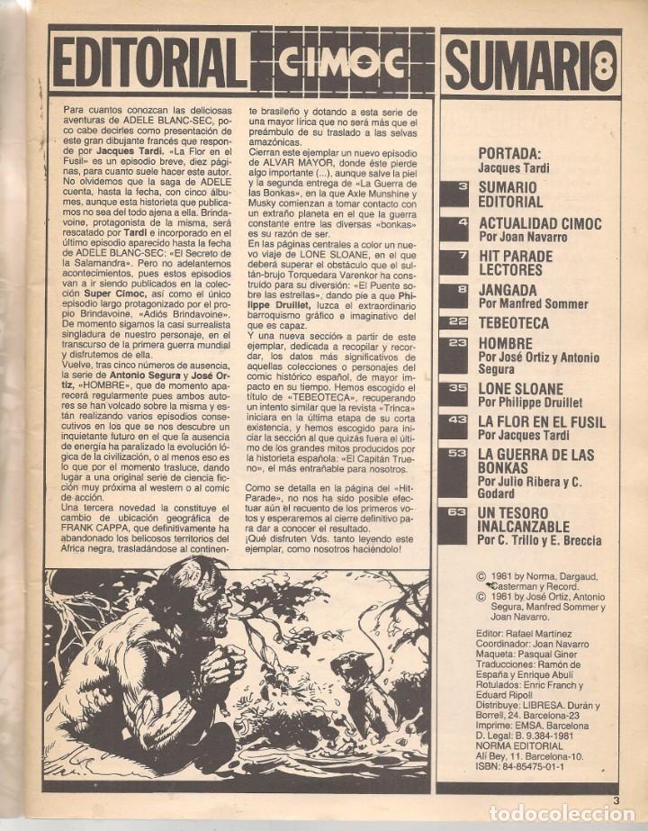 C&oacute;mics: CIMOC. N&ordm; 8. LA FLOR EN EL FUSIL. NORMA, 1981. (C/A7) - Foto 2