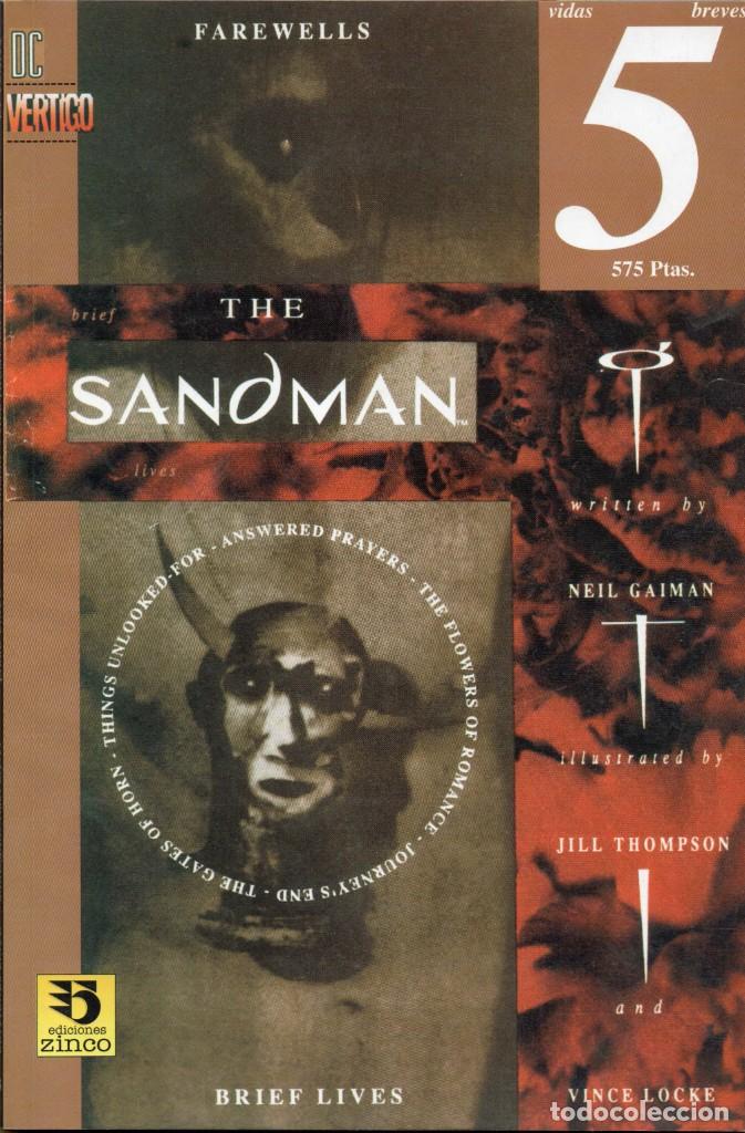 C&oacute;mics: SANDMAN. VIDAS BREVES 01 AL 05. COMPLETA. EDICIONES ZINCO. 1995. - Foto 7