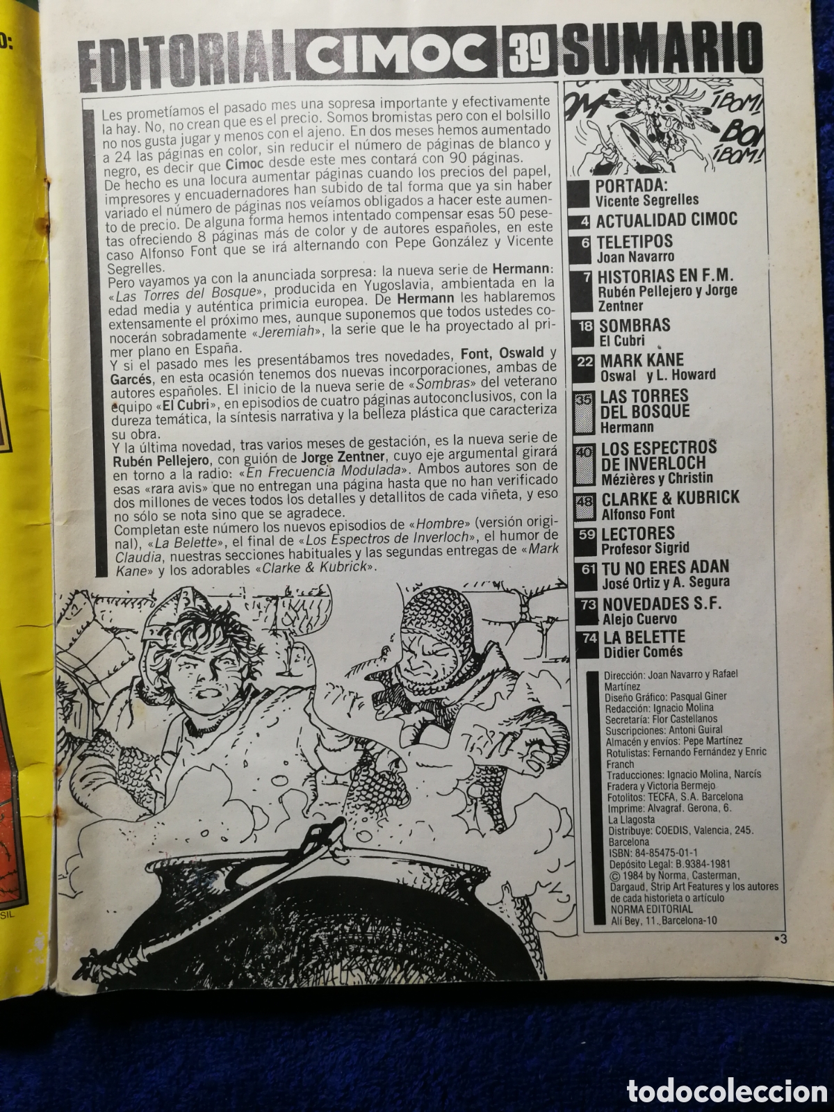 C&oacute;mics: Cimoc. N&uacute;mero 39. A&ntilde;o 1984 - Foto 3