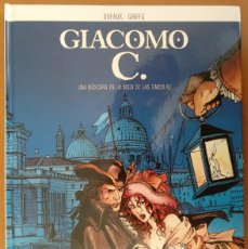 Cómics: GIACOMO C Nº 1 UNA MASCARA EN LA BOCA DE LAS... - DUFAUX Y GRIFFO - NORMA - TAPA DURA - MUY BUENO. Lote 396241164