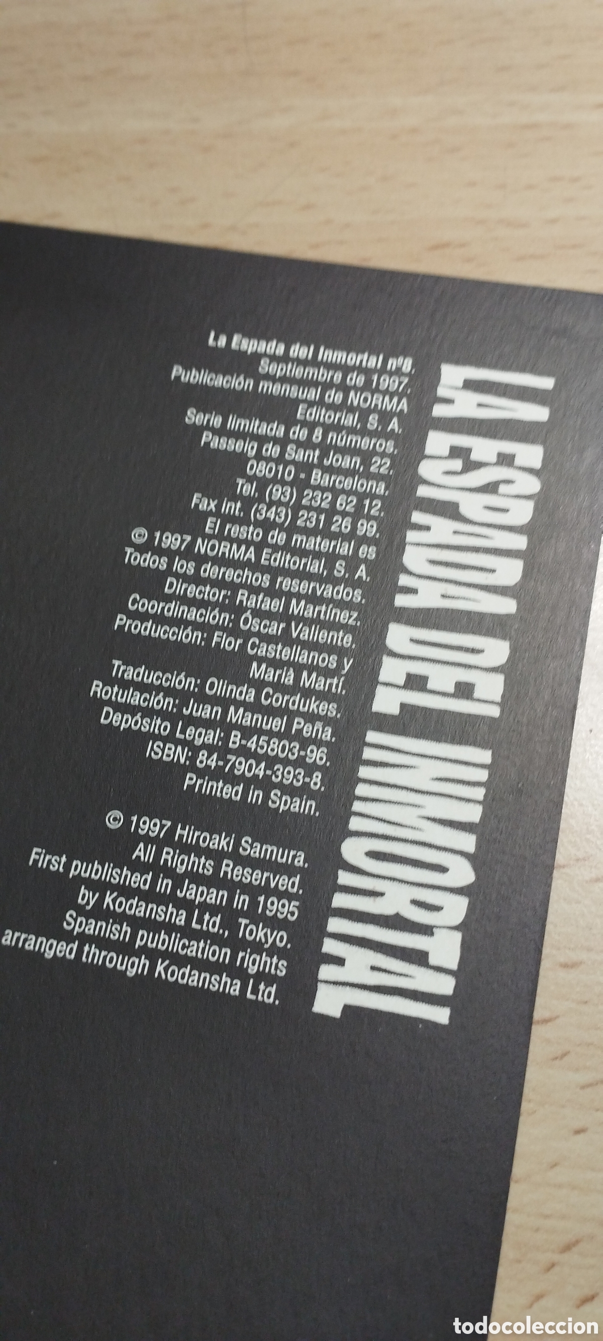 C&oacute;mics: La espada del inmortal.1997.Edit Norma.N8. Hiroaki Samura. - Foto 3