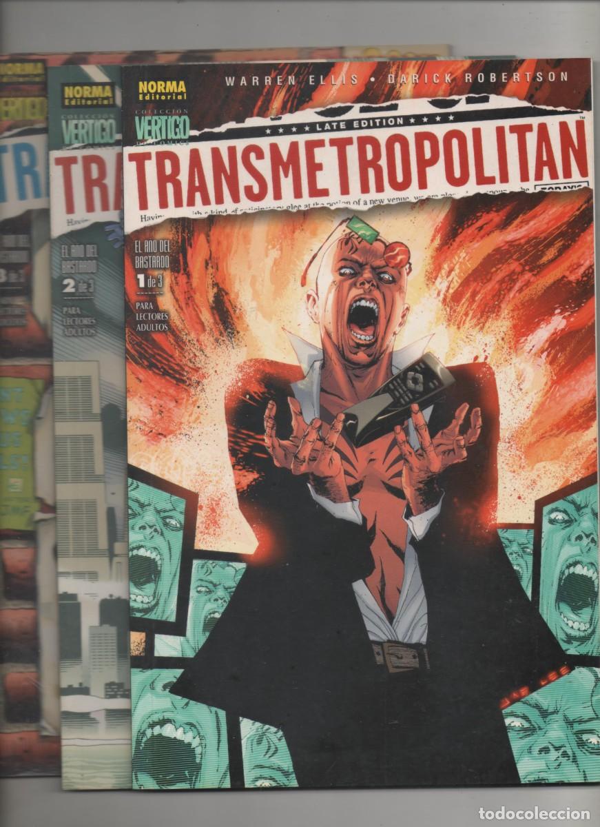 C&oacute;mics: TRANSMETROPOLITAN . EL A&Ntilde;O DEL BASTARDO . COMPLETA 3 NUMEROS . WARREN ELLIS . NORMA -E2 - Foto 1