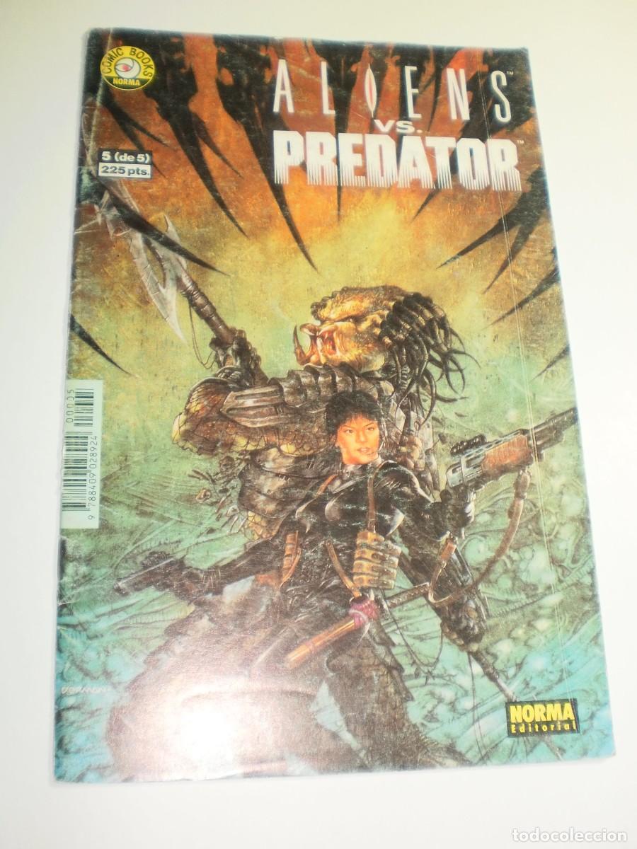 C&oacute;mics: aliens vs predator 5 de 5. comic books norma 1992 (buen estado) - Foto 1