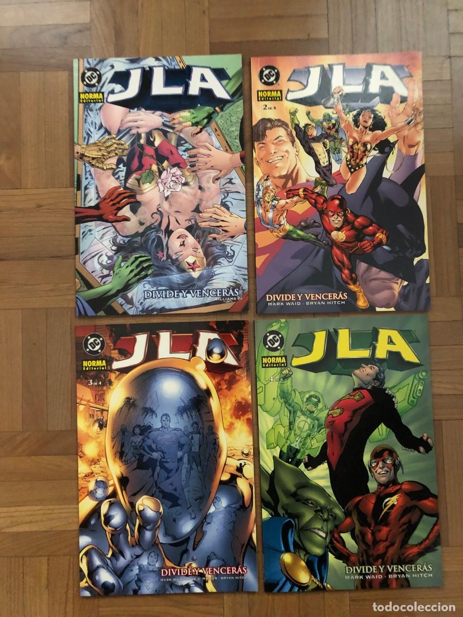 C&oacute;mics: JLA. Divide y vencer&aacute;s. Norma editorial. 4 tomos. Completa. - Foto 1