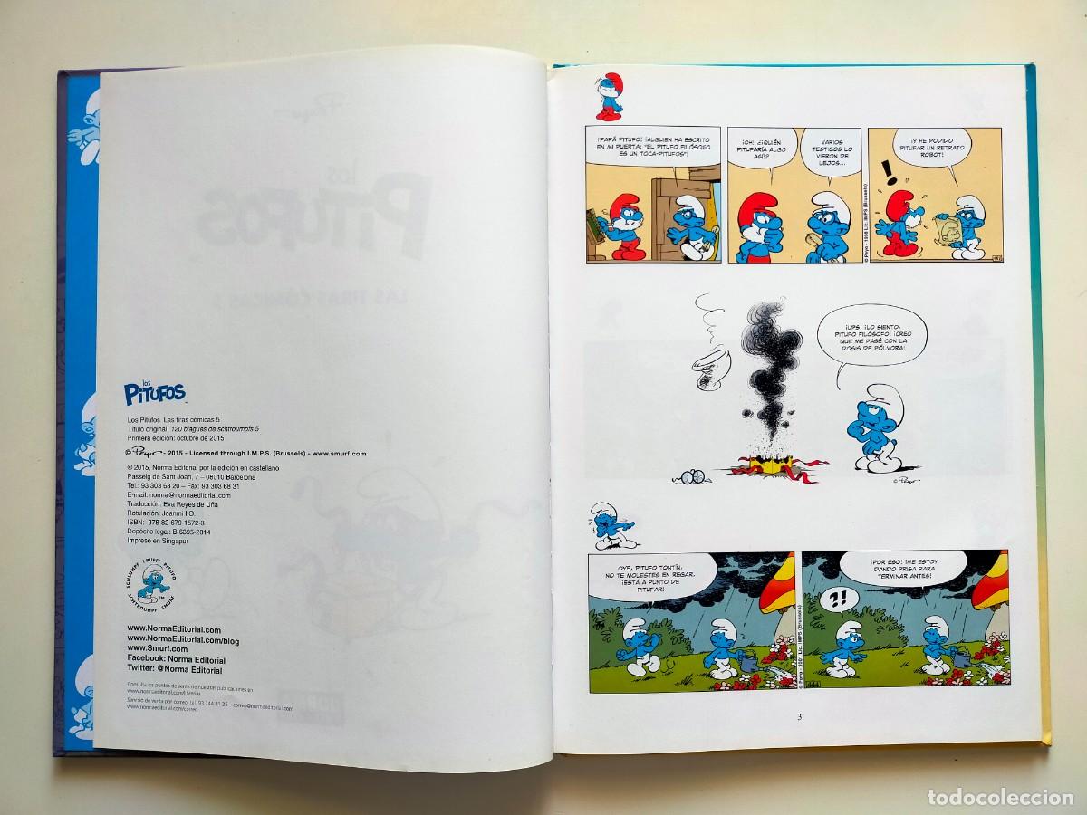 C&oacute;mics: LOS PITUFOS (PEYO) - LAS TIRAS COMICAS 5 - NORMA EDITORIAL 2015 - Foto 3